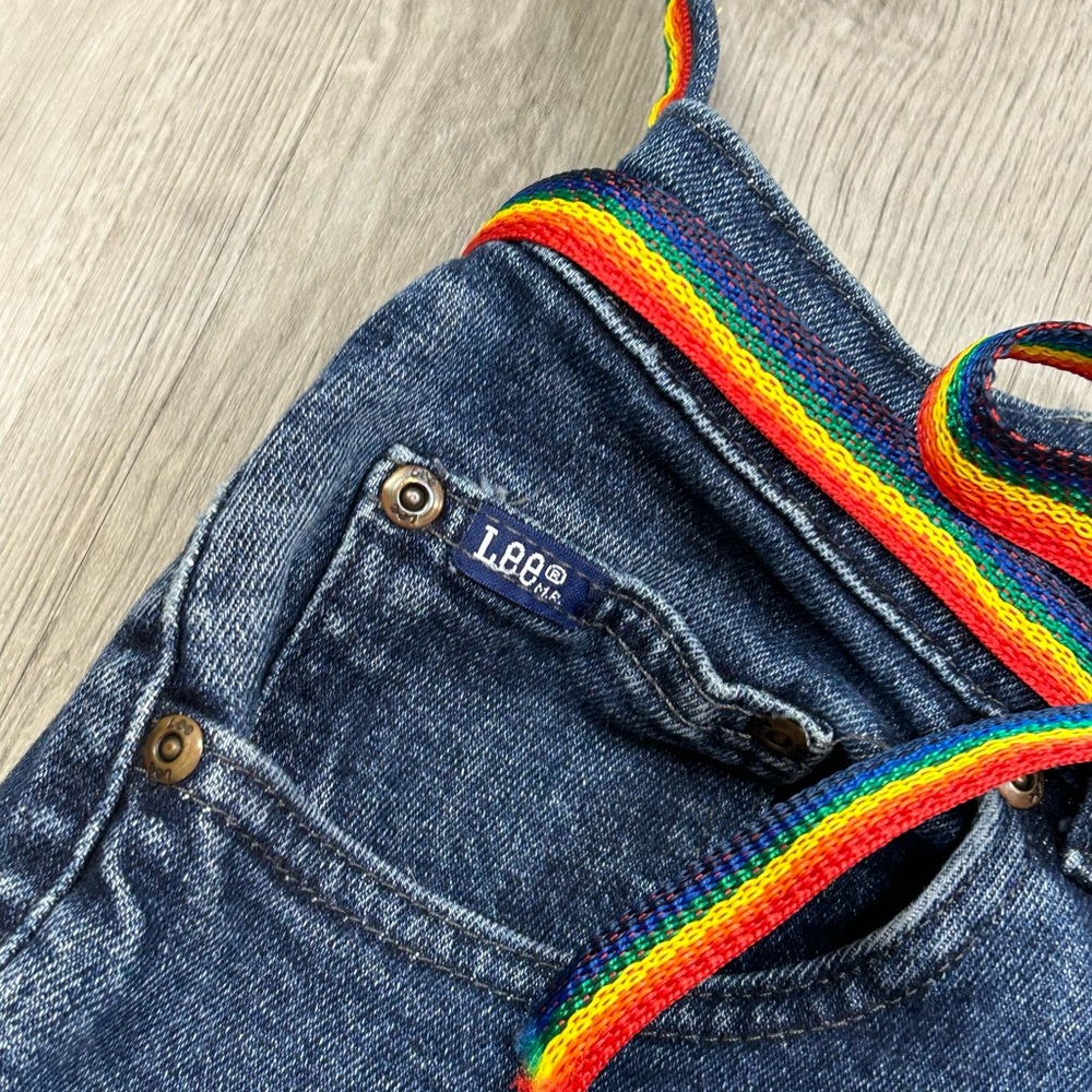 Lee Denim Tote Bag with Rainbow Strap - Picture 4 of 7